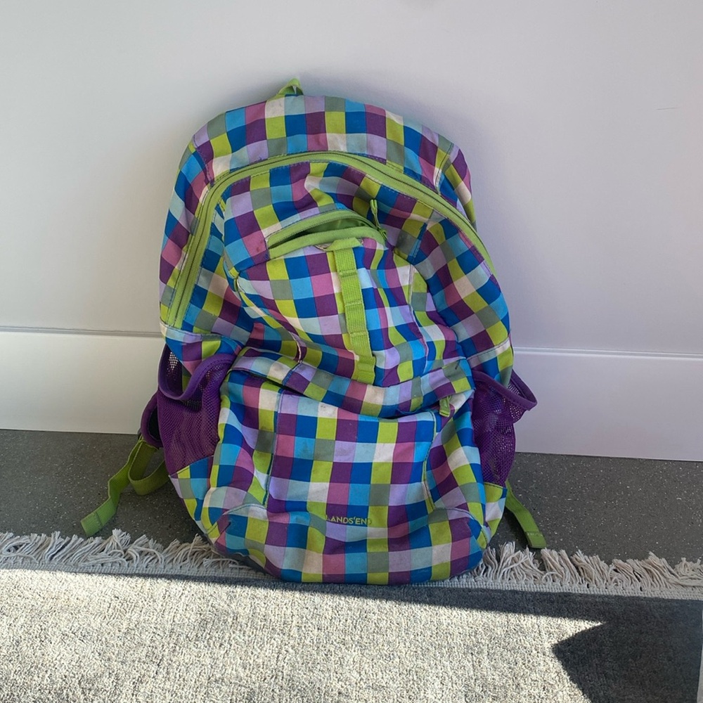 Lands end colorful kids backpack